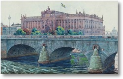 Картина Здание парламента, Стокгольм