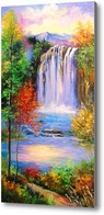 Картина Горный водопад