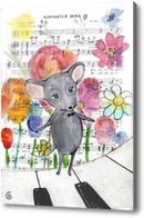 Картина Мышь музыкант