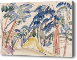 Картина Дюны песка под деревьями