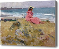 Картина Елена на пляже Биаррицц 