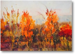 Картина Осень багряная