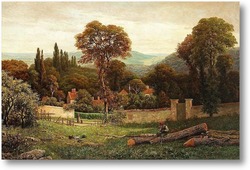 Картина Фигуры и летний пейзаж