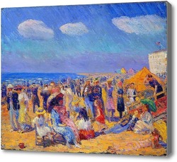 Купить картину Толпа на берегу моря