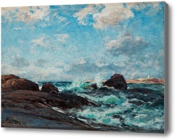 Картина Прибрежная сцена с волнами