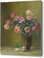 Купить картину Розовые розы на столе, Портер Чарльз Итан