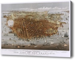 Картина Город Сан Франциско, панорама 