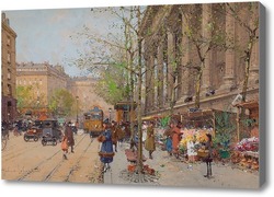 Картина Цветочный рынок на площади Мадлен