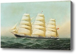 Картина Британский корабль Лаомин в море под всеми парусами
