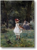 Картина Девочка с утками