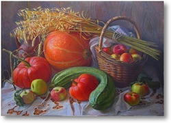 Картина Тыквы и яблоки