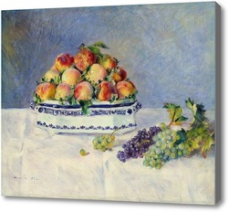 Купить картину Натюрморт с персиками и виноградом