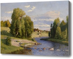Картина Летний пейзаж с рекой