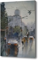 Картина Дождь в городе