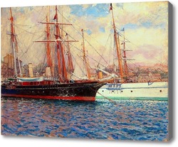Картина Парусники в гавани, Гриценко Николай
