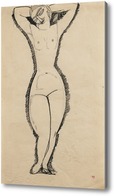 Картина Голая,с поднятыми руками.
