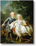 Купить картину Граф Артуа и Клотильда Французская