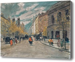 Картина Лондон, уличная сцена