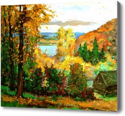 Картина Полыхает осень разноцветьем красок