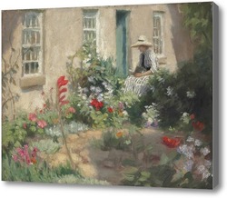 Картина Женщина, читающая в саду