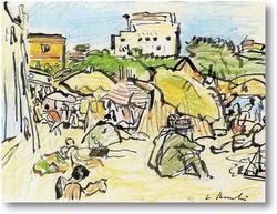 Картина На пляже Хуан Ле Пен