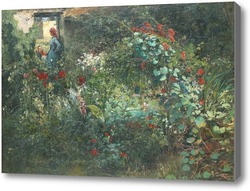 Картина Розовый сад с фигурами, 1879