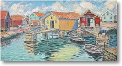 Картина Рыбацкая деревня