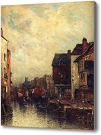 Картина Голландский канал.Гегерфельд Вильгельм