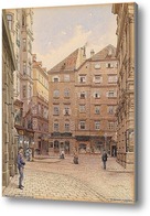 Картина Вена.Переулок Наглергассе