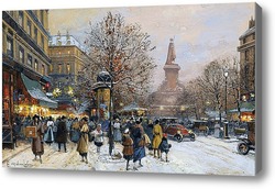 Картина Площадь Республики зимой