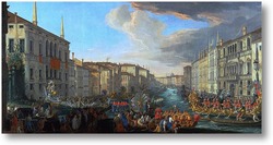 Картина Регата на Большом канале в Венеции в честь короля датского Фридр