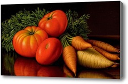 Купить картину Натюрморт с помидорами и морковью