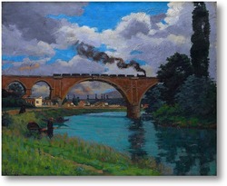 Картина Железнодорожный мост через Марне в Джоинвилле