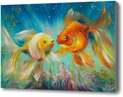 Купить картину "Пара золотых рыбок"