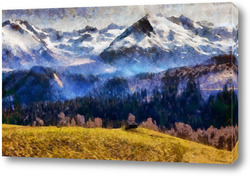 Купить картину В горах Кавказа