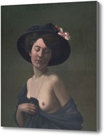 Картина Женщина в черной шляпе