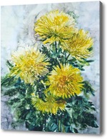 Картина Желтые хризантемы