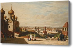 Купить картину Панорамный вид на Москву с Кремлем