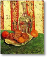 Картина Натюрморт с графином и лемонами на тарелке