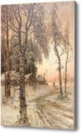 Картина Зимний пейзаж, Клевер Юлий