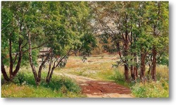 Картина Березы в летнее время