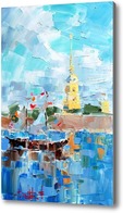 Картина Корабль у Петропавловской крепости
