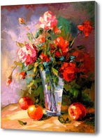 Картина Розы и фрукты