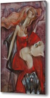 Картина Дамочка в красном 
