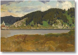 Картина Пейзаж вокруг озера