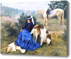 Картина Дама с собачками