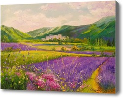 Картина Лавандовые поля у гор