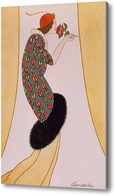 Картина Иллюстрация, женщина с цветком
