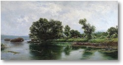 Купить картину Пейзаж с озером