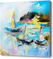 Картина Лодки на озере
